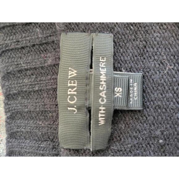 J Crew with cashmere XS black sweater with grey tweed detail - Picture 4 of 6
